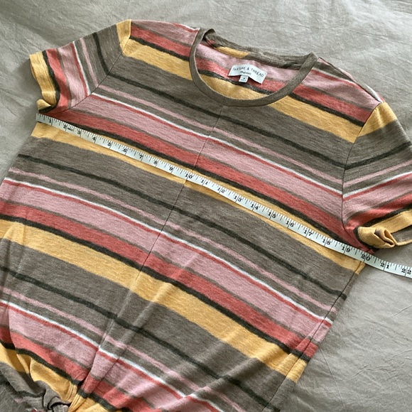 Madewell Texture & Thread Modern Tie-Front Top in Kieran Stripe Size Medium - Picture 7 of 12